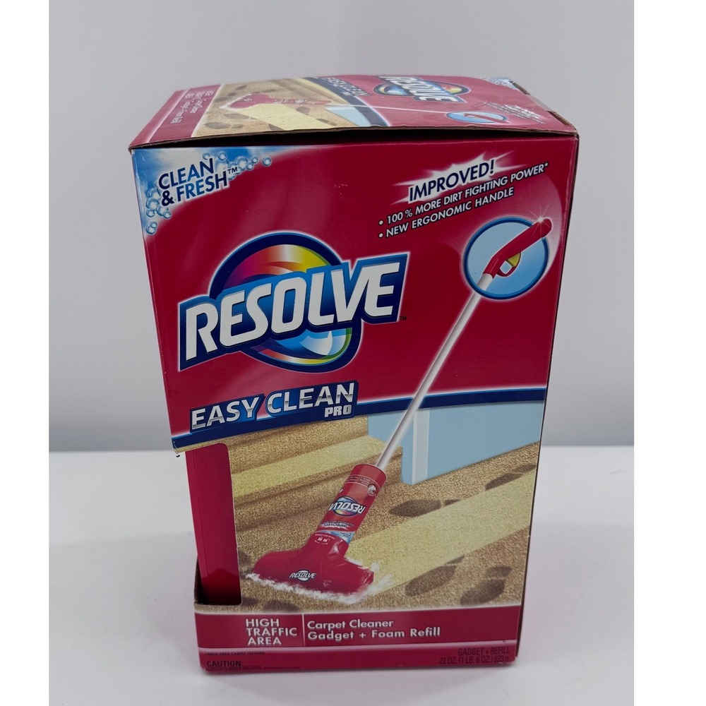 Resolve Easy Clean Pro Carpet Cleaner Gadget‎ & Foam Kit High Traffic New